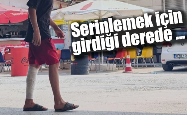 Serinlemek için girdiği derede ...