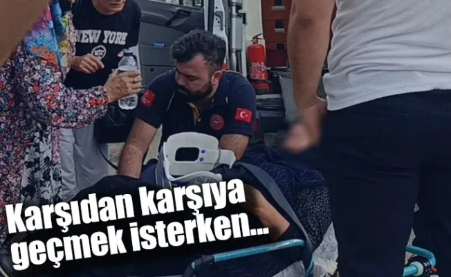 Karşıdan karşıya geçmek isterken ...