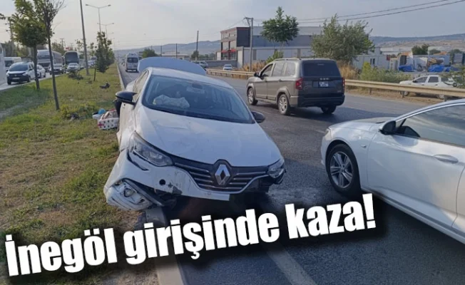 İnegöl girişinde kaza!