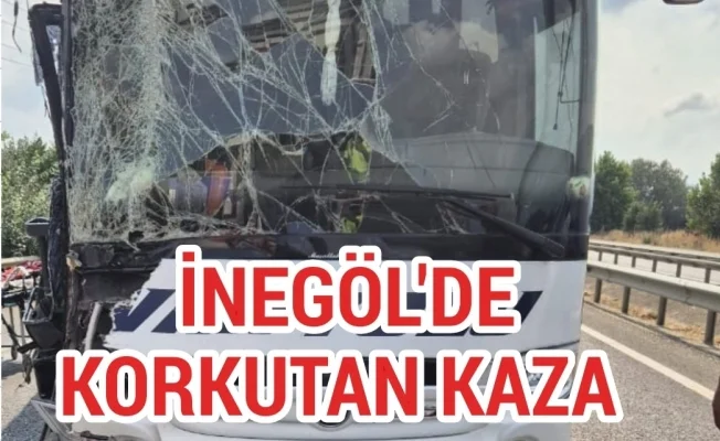 İnegöl'de korkutan kaza