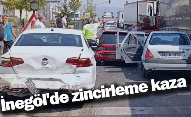 İnegöl'de zincirleme kaza