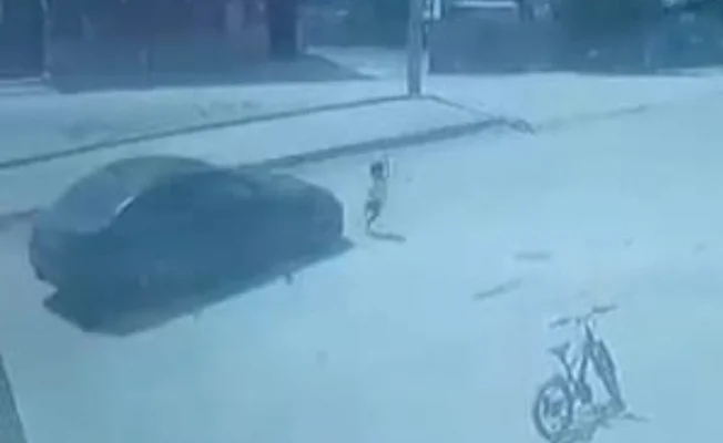 Kaza anı güvenlik kamerasında