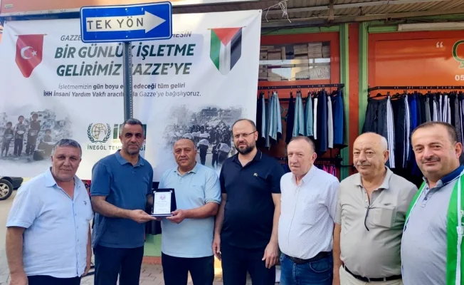 İnegöl'de Esnaflardan Gazze'ye Destek