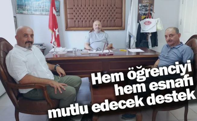 Hem öğrenciyi hem esnafı mutlu edecek destek