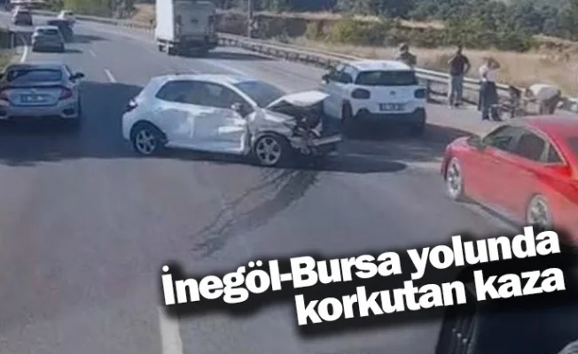 İnegöl-Bursa yolunda korkutan kaza