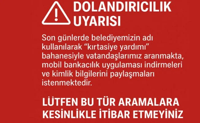 İnegöl Belediyesi'nden dolandırıcılık uyarısı!