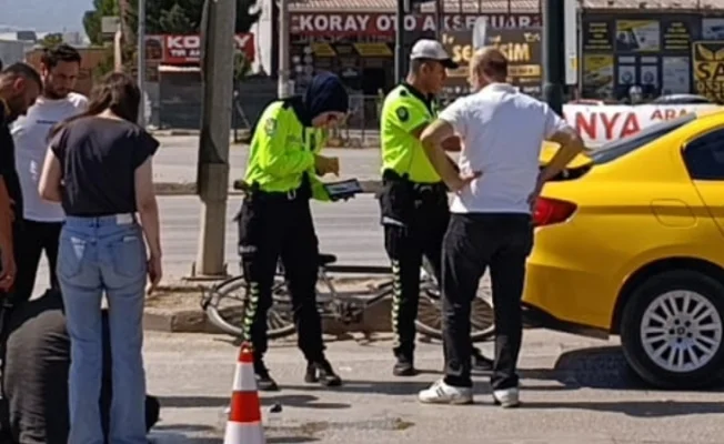 Bisiklet sürücüsü yaralandı