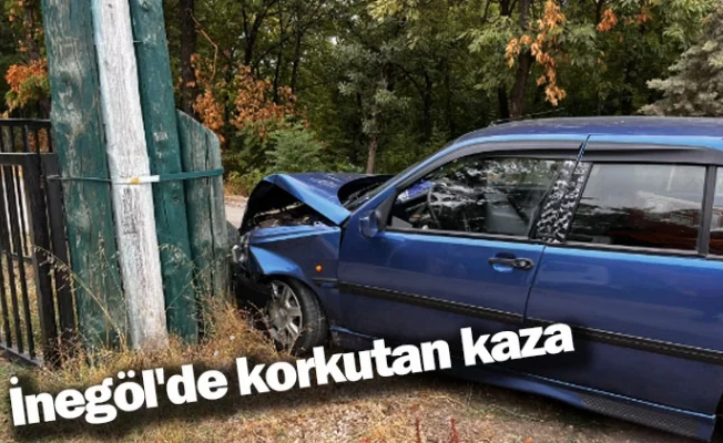 İnegöl'de korkutan kaza
