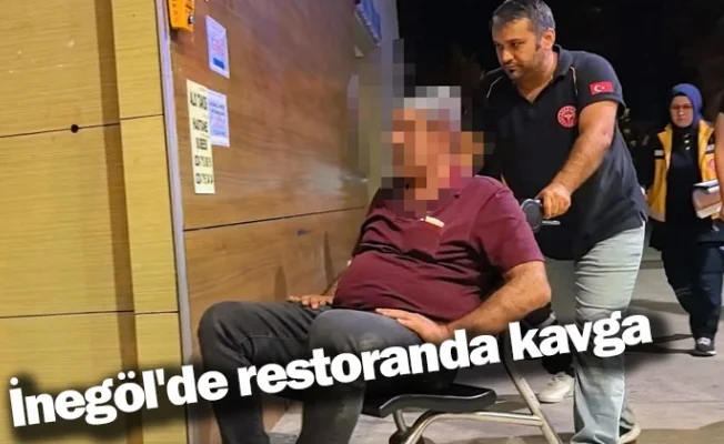 İnegöl'de restoranda kavga