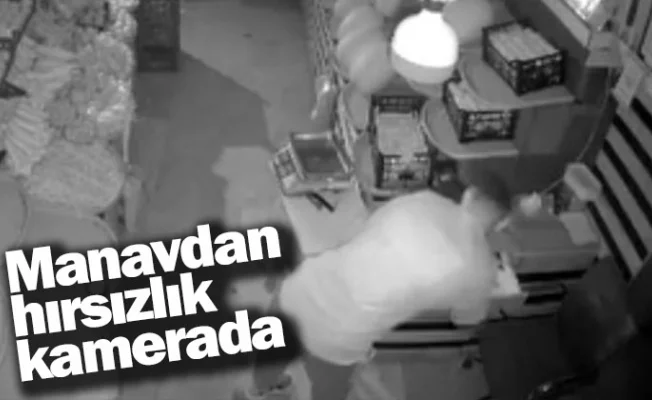 Manavdan hırsızlık kamerada