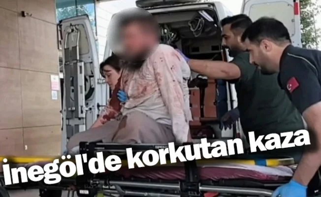 İnegöl'de korkutan kaza