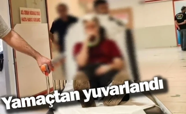 Yamaçtan yuvarlandı