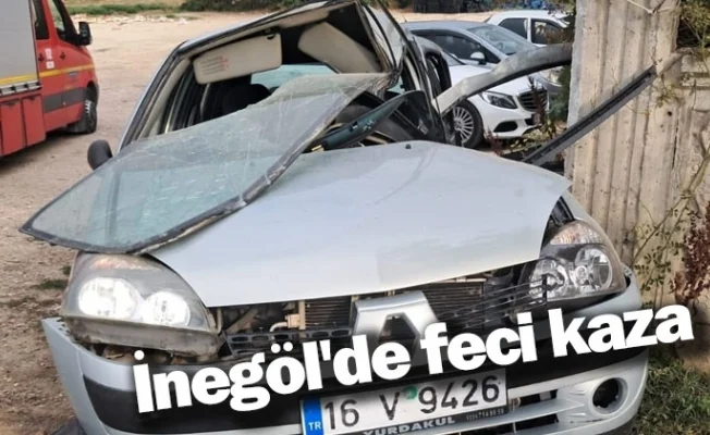 İnegöl'de feci kaza