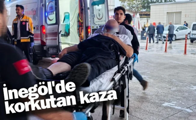 İnegöl'de korkutan kaza