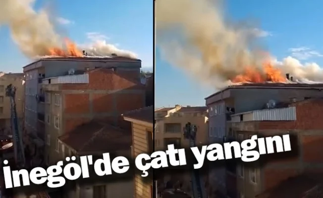 İnegöl'de çatı yangını