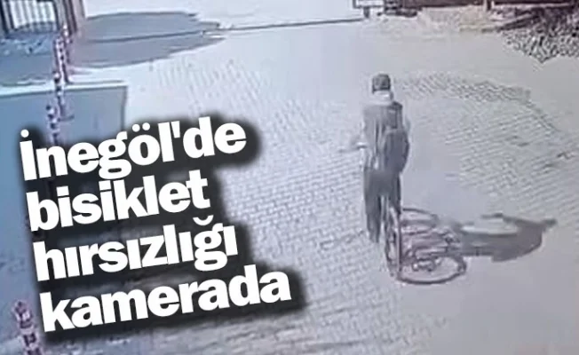 İnegöl'de bisiklet hırsızlığı kamerada