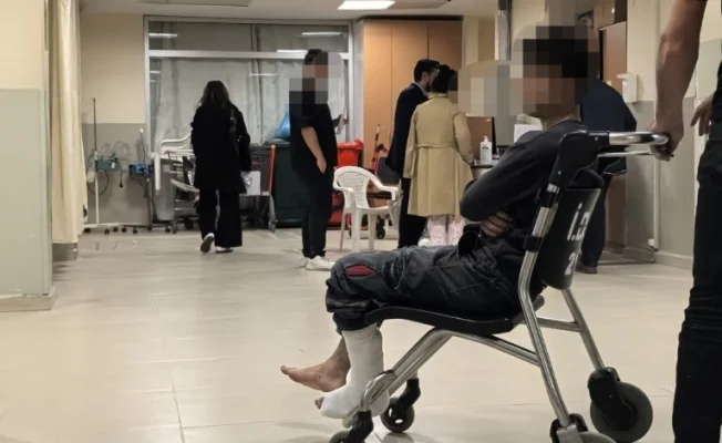 Üzerine demir düşen işçi yaralandı