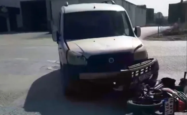 İnegöl'de korkutan kaza