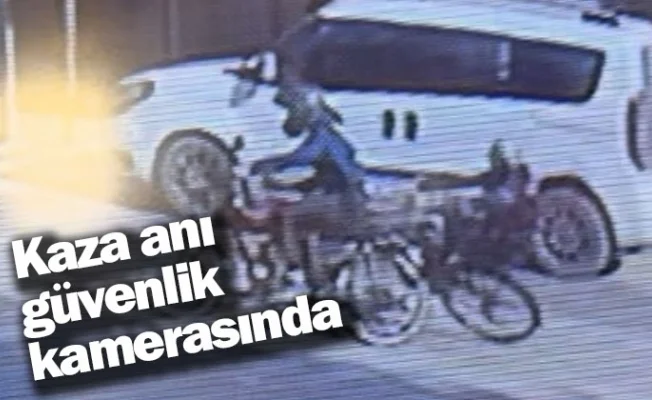 Kaza anı güvenlik kamerasında