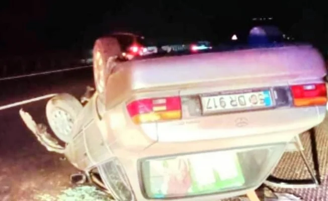 Otomobil takla attı! Sürücü yaralandı