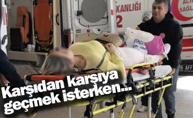 Karşıdan karşıya geçmek isterken...