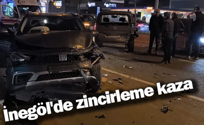 İnegöl'de zincirleme kaza