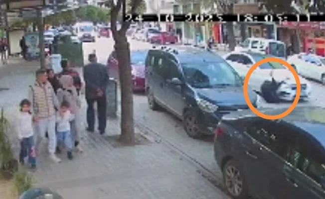 Kaza anı güvenlik kamerasında