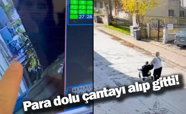 Para dolu çantayı alıp gitti!