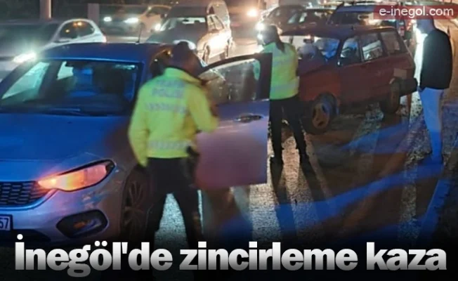 İnegöl'de zincirleme kaza