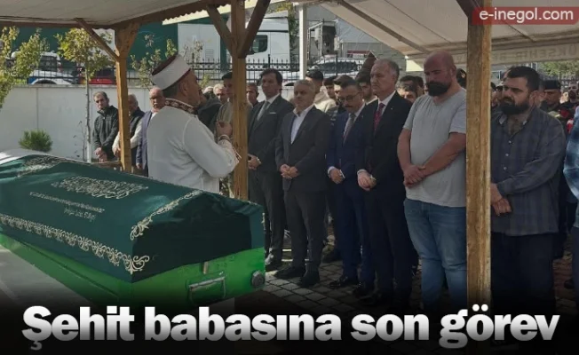 Şehit babasına son görev