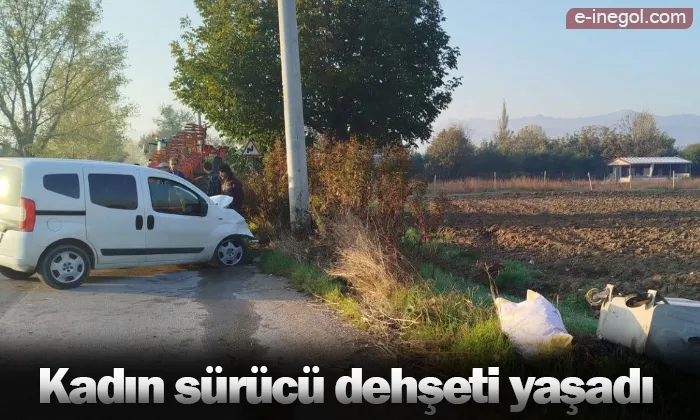 Kadın sürücü dehşeti yaşadı