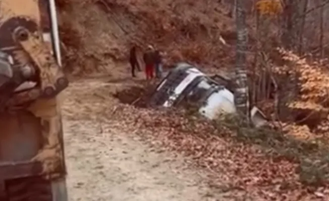 Şarampole yuvarlandı!