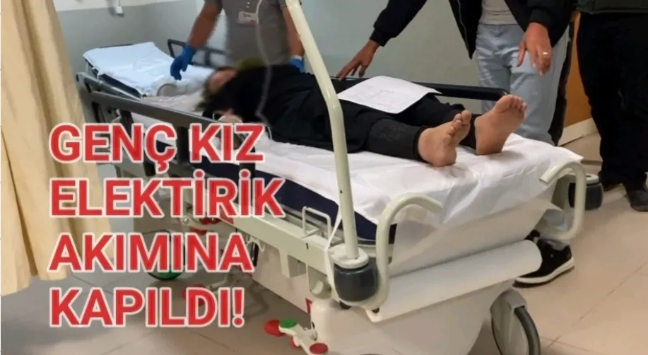 Genç kız elektirik akımına kapıldı!