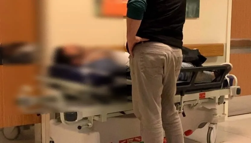 Motosiklet sürücüsü hastanelik oldu