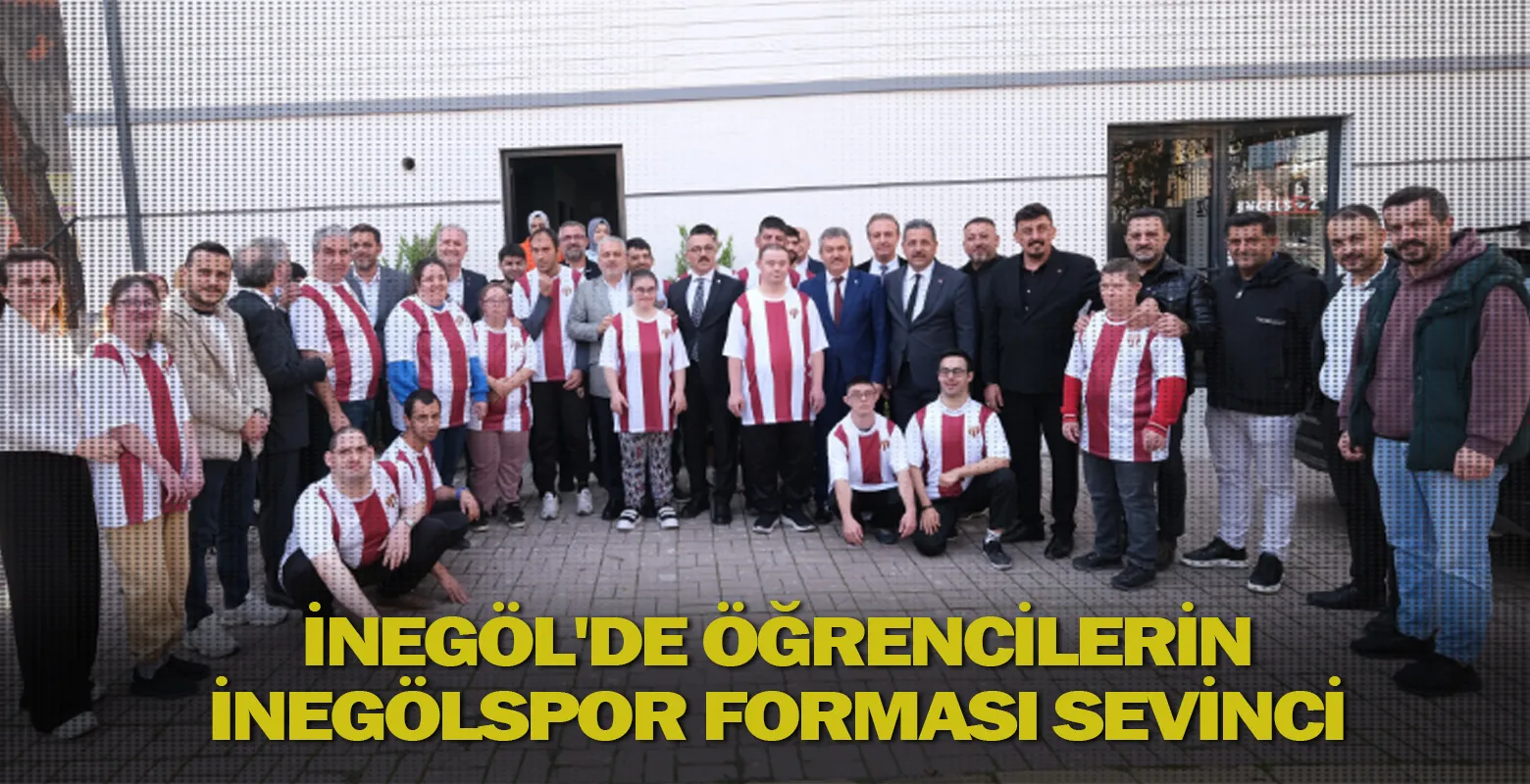 İnegöl'de öğrencilerin İnegölspor forması sevinci