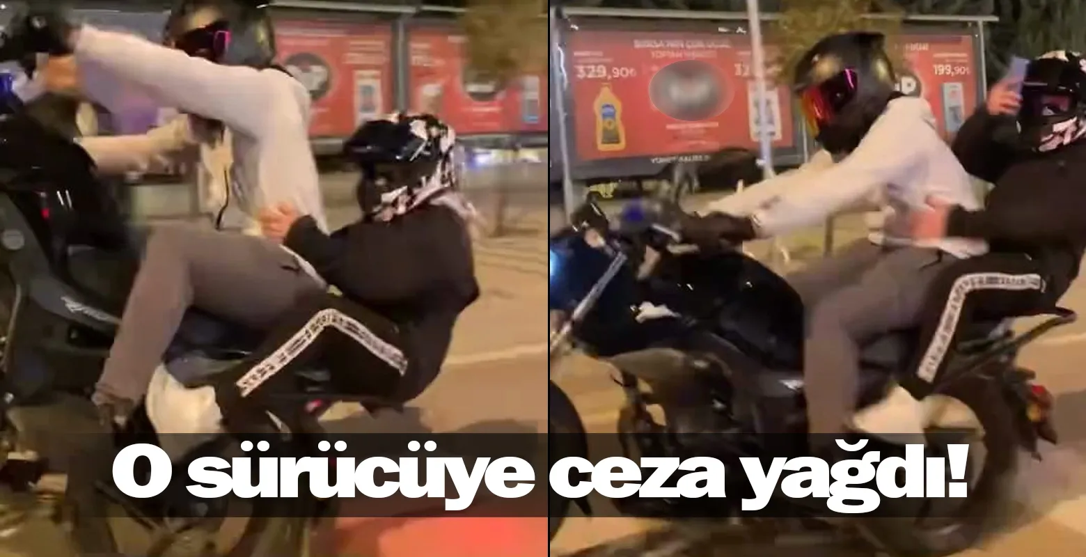 O sürücüye ceza yağdı!