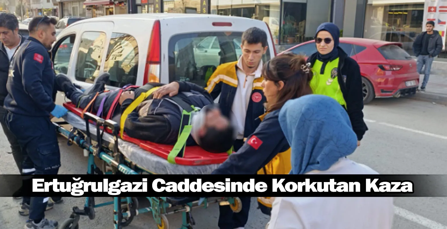 Ertuğrulgazi Caddesinde Korkutan Kaza