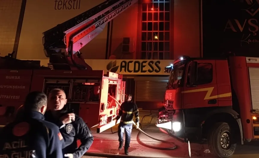 İnegöl'de korkutan yangın