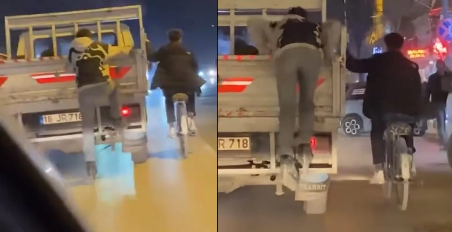Tehlikeli yolculuk kamerada