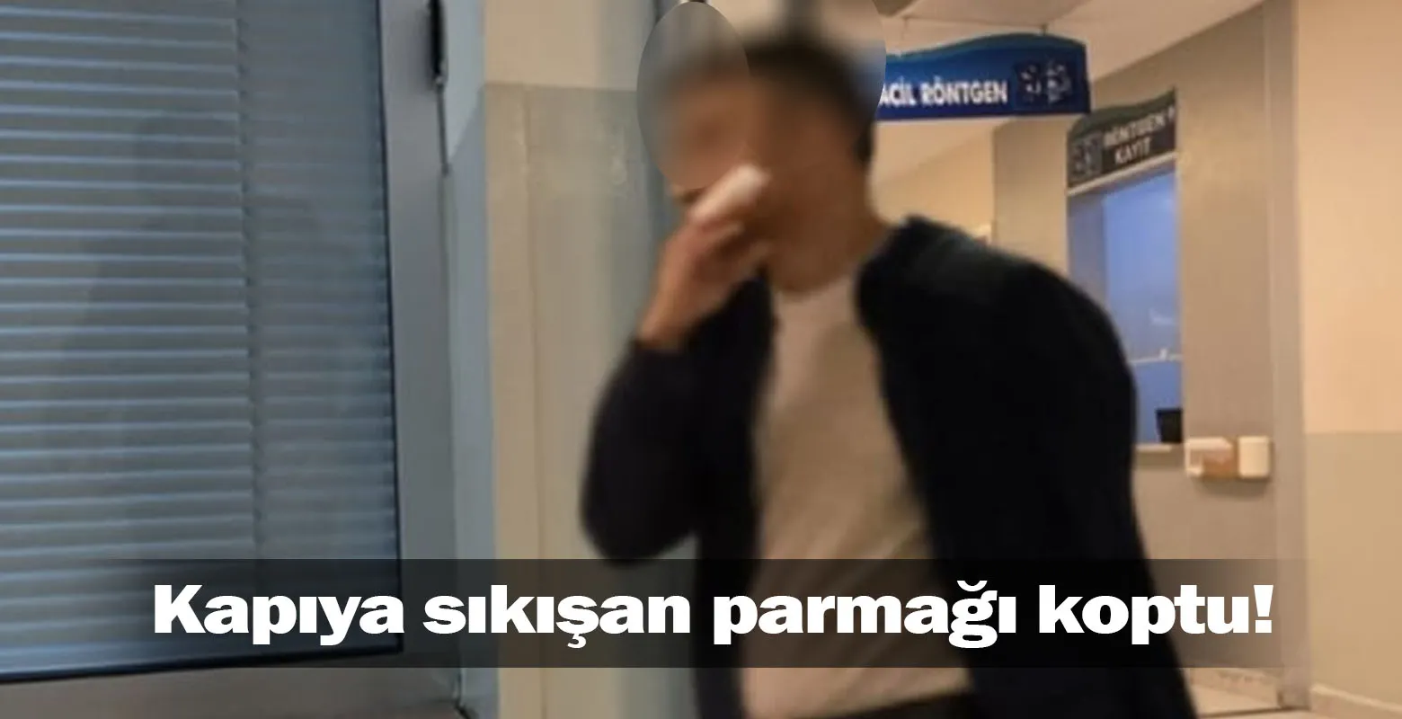 Kapıya sıkışan parmağı koptu!