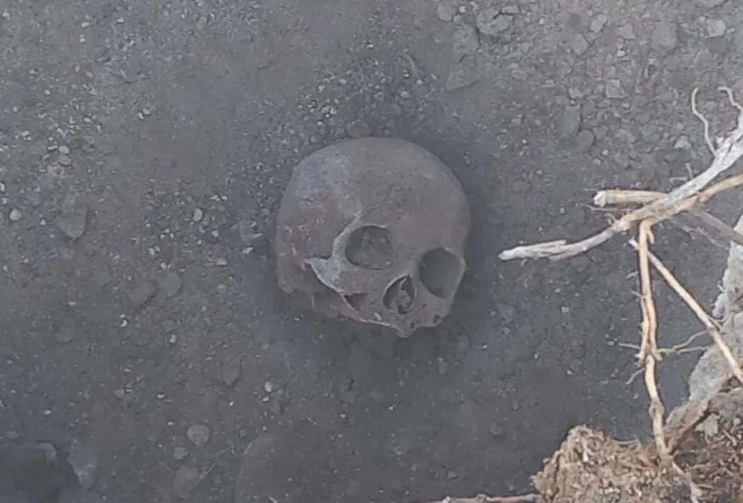 Kazıda insan kemikleri çıktı