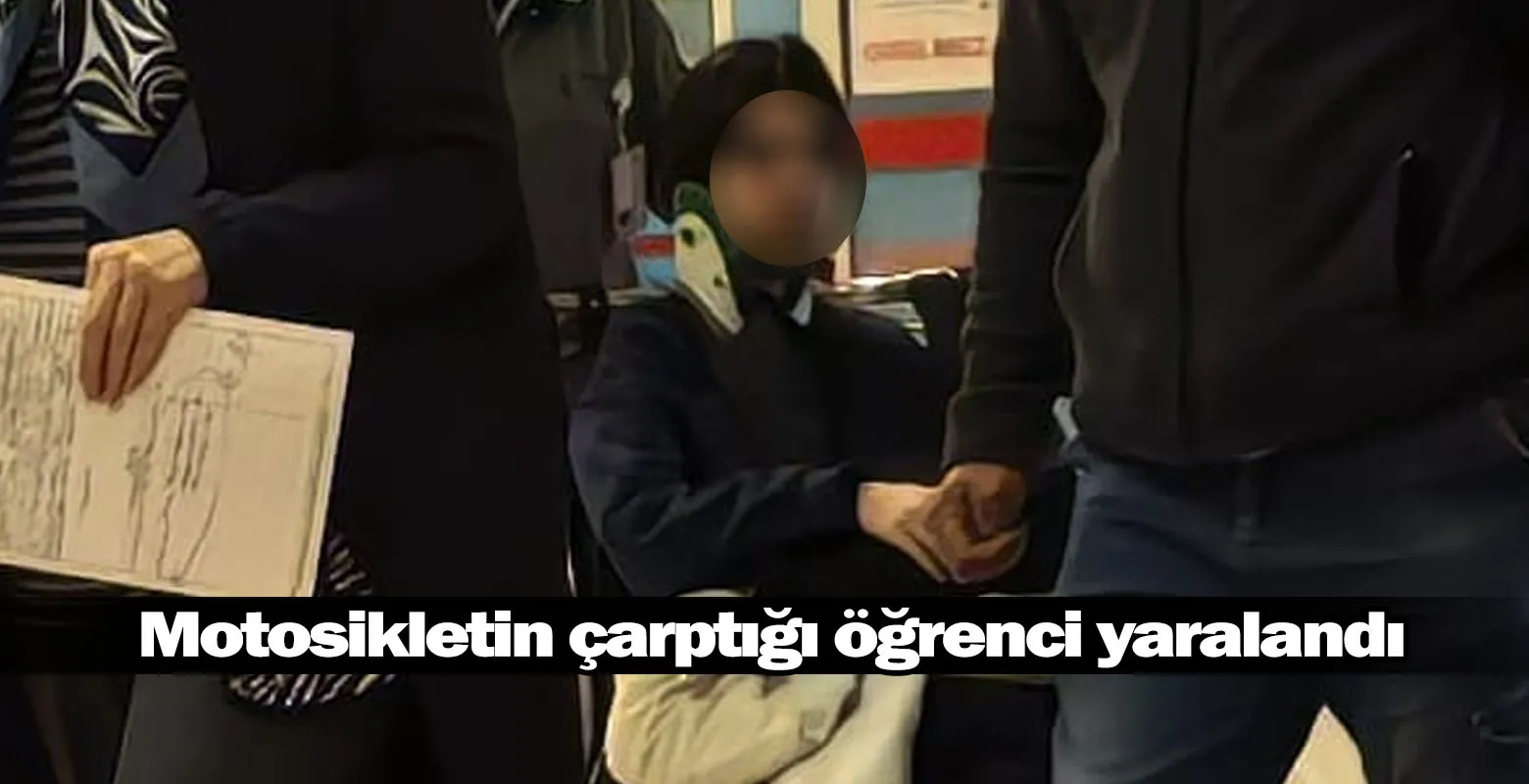 Motosikletin çarptığı öğrenci yaralandı