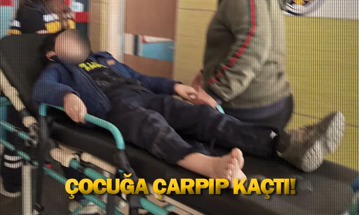 Çocuğa çarpıp kaçtı!