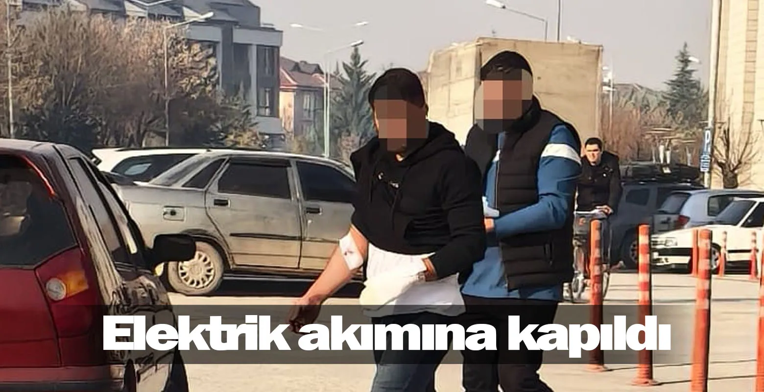 Elektrik akımına kapıldı