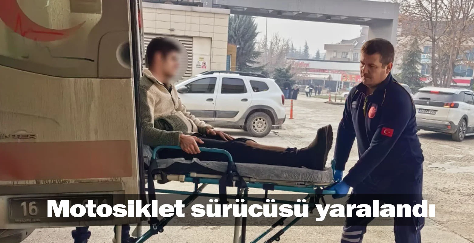 Motosiklet sürücüsü yaralandı