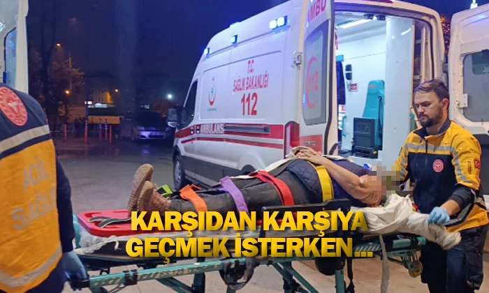 Karşıdan karşıya geçmek isterken...