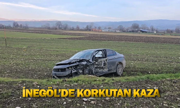 İnegöl'de korkutan kaza