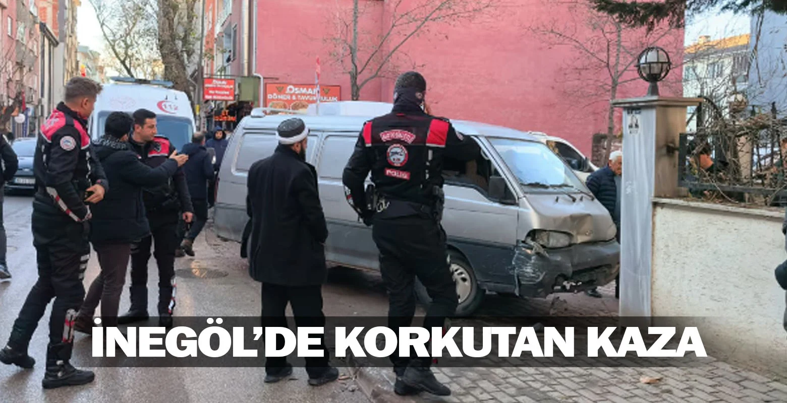 İnegöl'de korkutan kaza