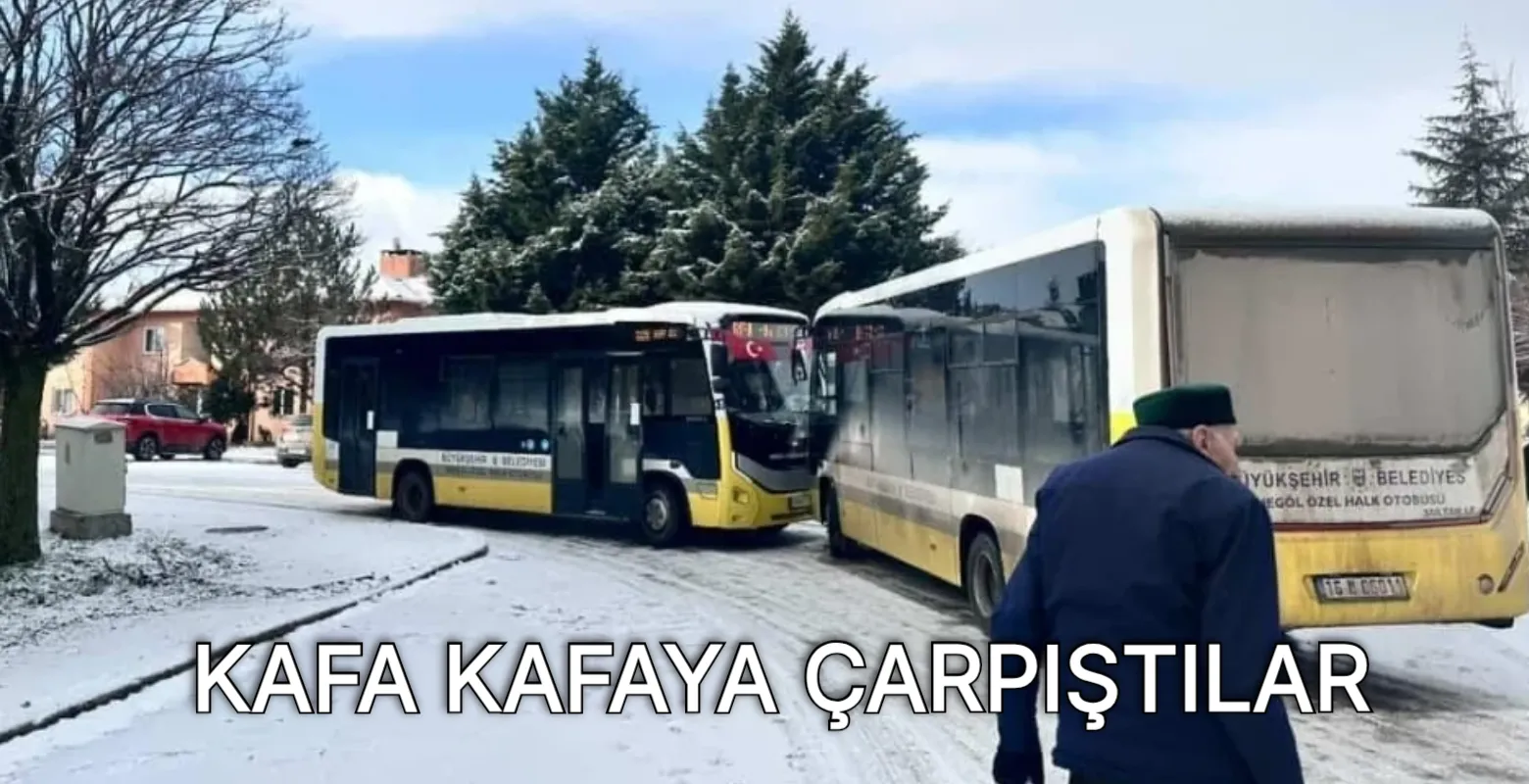 İnegöl'de kafa kafaya çarpıştılar