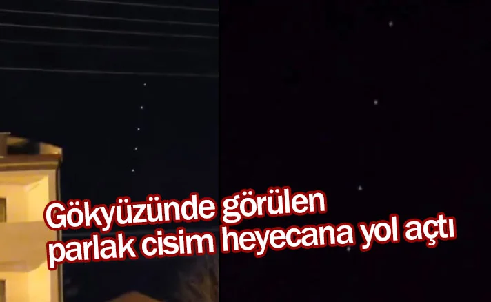 İnegöl'de gökyüzünde görülen parlak cisim heyecana yol açtı